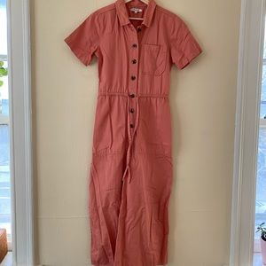 Madewell Salmon Pink Wide Leg Jumpsuit Size 2